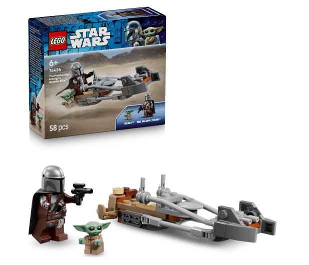 LEGO STAR WARS 75436 Śmigacz Mandalorianina i Grogu - 1473546 - zdjęcie 2